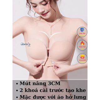 Áo Nâng Ngực Không Dây Cài Trước Mút 3CM iBra's, Áo Quây Ngực Tạo Khe Chống Tuột Sexy, Áo Lót Mặc Hở Lưng Cao Cấp A87