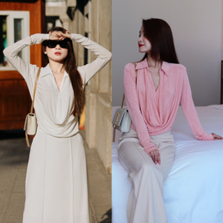 Áo thun cổ đổ có cúc bấm sang chảnh TingTing