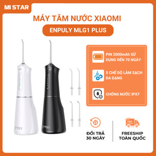 Máy tăm nước Xiaomi Enpuly MLG1 PLUS 400ml làm sạch mọi mảng báng với 5 chế độ đa dạng kèm 4 đầu chỉ nha khoa