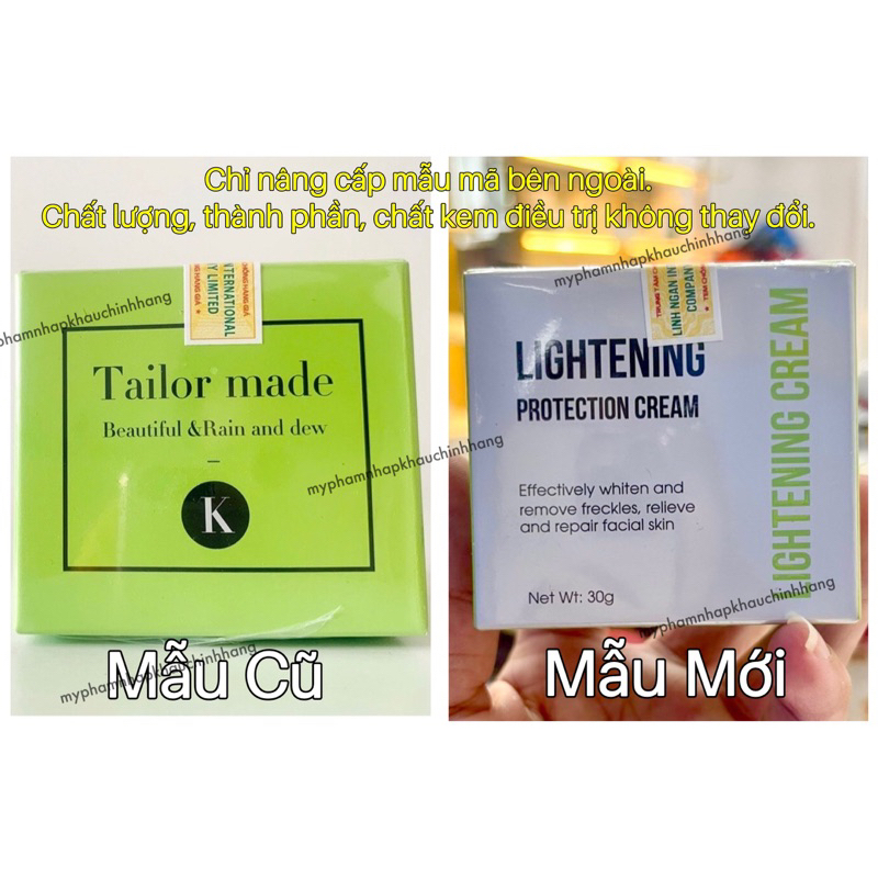 Kem Đào Thải Nám, Trắng Da Tailor Made K xanh lá mẫu mới nhất - (tên mới Lightening) Chính Hãng