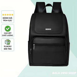Balo DG Nắp Gập Basic Backpack Chất Da Simili Cao Cấp Chống Nước Balo 2810 Shop - Cặp Da Đi Học Màu Đen Thời Trang