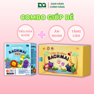 Combo Cốm ăn ngon Bạch Mai và Men sống Bạch Mai Pro DG DOGIA cho bé rối loạn tiêu hóa và biếng ăn
