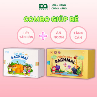 Combo Cốm ăn ngon Bạch Mai và Men sống Bạch Mai New DG DOGIA cho bé táo bón và biếng ăn