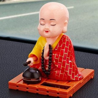 Tượng Chú Tiểu Gõ Mõ Gật Đầu Sử Dụng Năng Lượng Mặt Trời Tiệm An yên, Tượng Sư Thầy Gõ Mõ.