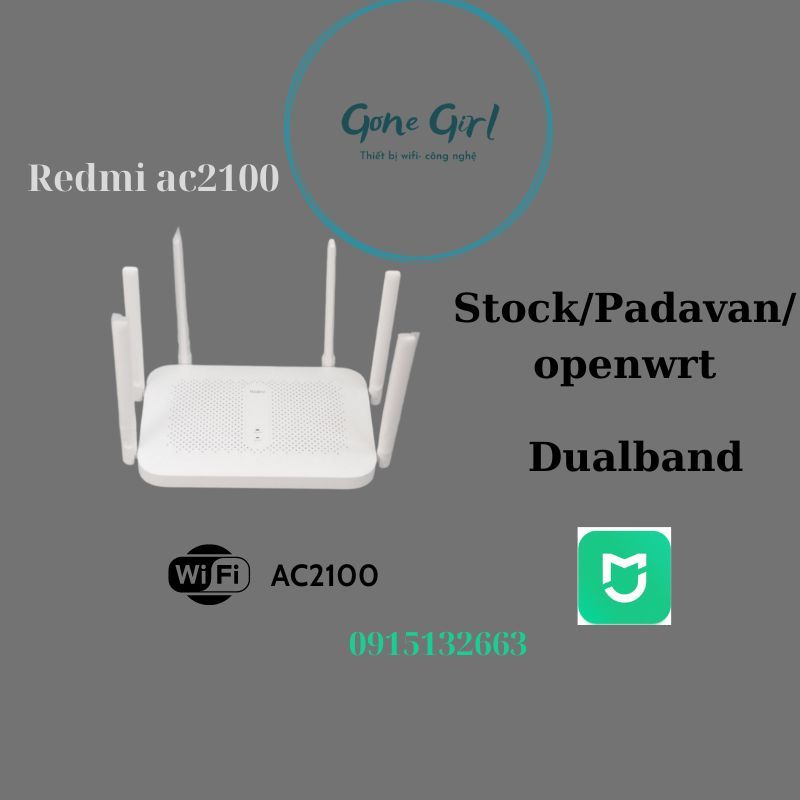 Xiaomi redmi ac2100 hàng đã qua sử dụng, bộ phát wifi 6 râu
