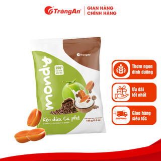 Combo 2 gói kẹo dừa cà phê Mondy, mềm thơm từ nguyên liệu dừa Bến Tre, sản phẩm chính hãng