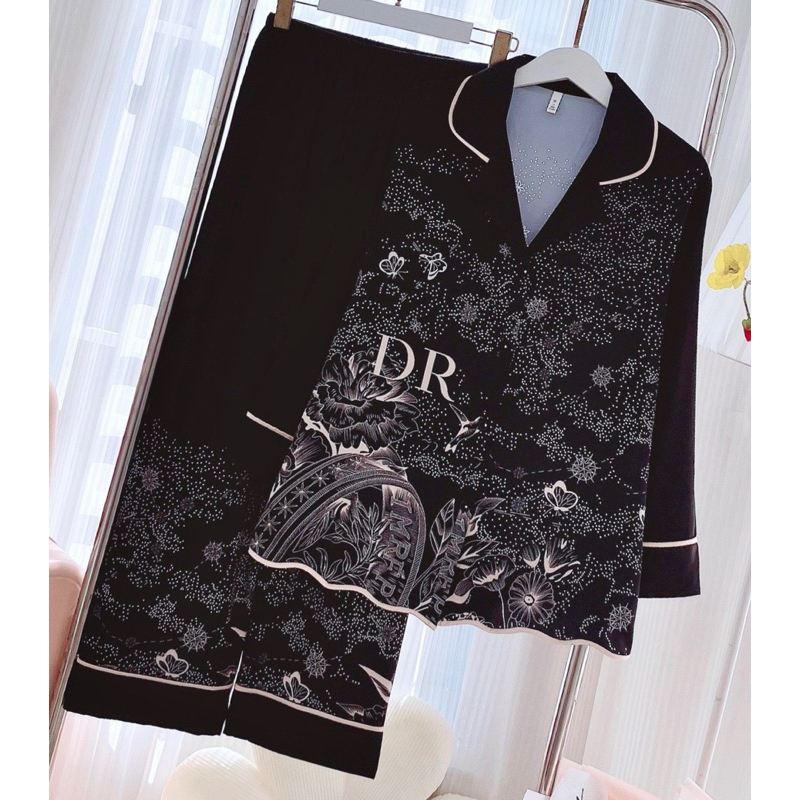 Pijama tay dài quần dài lụa cao cấp hàng qc 60kg dưới 60kg