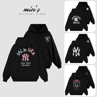 Áo Hoodie MLB Nam Nữ Chất Liệu Nỉ Bông Siêu Ấm, Áo Hoodie Unisex Form Rộng Cao Cấp