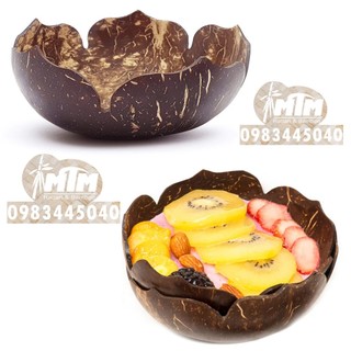 Bát dừa hoa mai - dùng để ăn ngũ cốc, sallad, kem, chè, sinh tố trái cây.