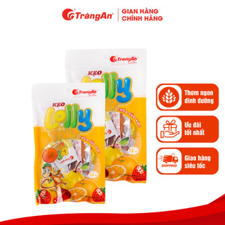Combo 2 túi kẹo mút trái cây Lolly thơm ngon, mỗi túi 72g, sản phẩm chính hãng