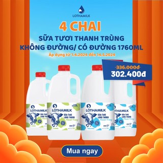 Combo 4 chai Sữa tươi thanh trùng 1760ml