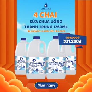 Combo 4 chai Sữa chua uống thanh trùng có đường 1760ml