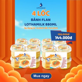 Combo 4 Lốc Bánh flan Lothamilk vị caramel (4 hộp 80g)