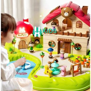 Đồ Chơi Lắp Ráp Ngôi Nhà Búp Bê - Biệt Thự Barbie nhiều tầng Kích thước Lớn Dễ Thương cho bé gái