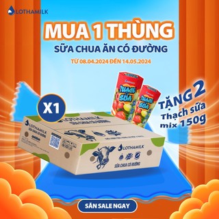 Thùng 48 hộp sữa chua ăn Lothamilk 100g