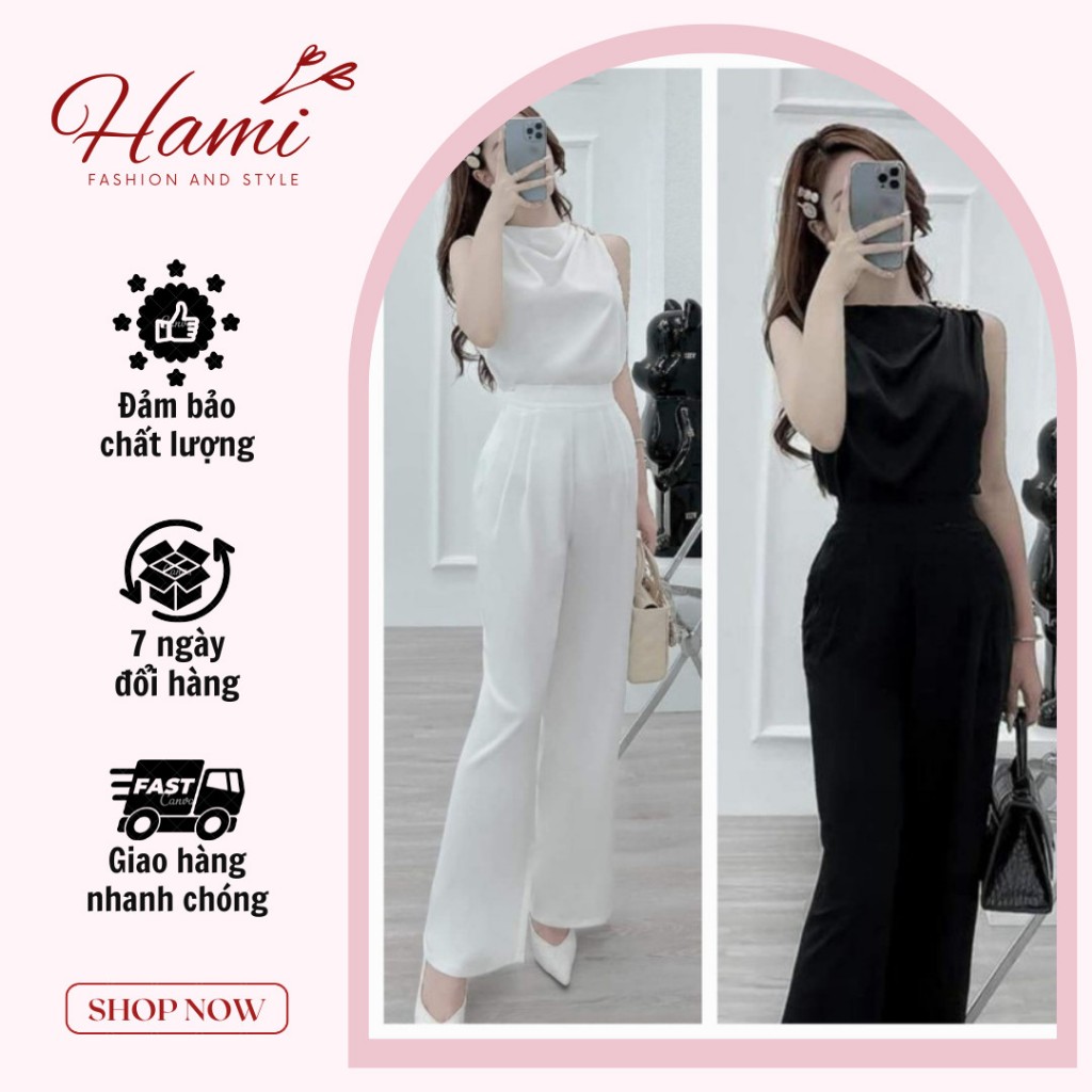 Set Áo Lục Cúc Vai Cao Cấp Hami Fashion
