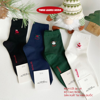 Tất vớ giáng sinh unisex cổ cao basic christmas - nhập khẩu hàn quốc