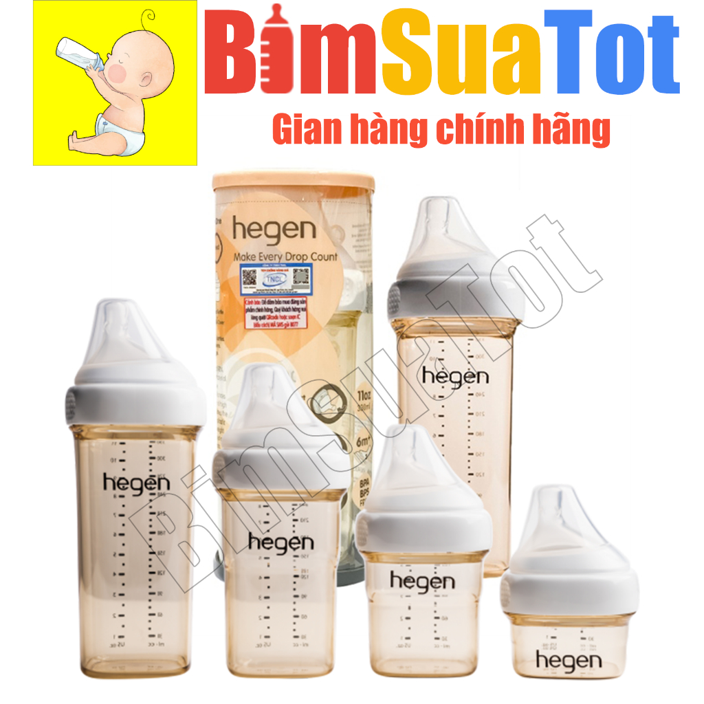 Bình sữa HEGEN PPSU 150ml/240ml/260ml/330ml (hàng chính hãng)