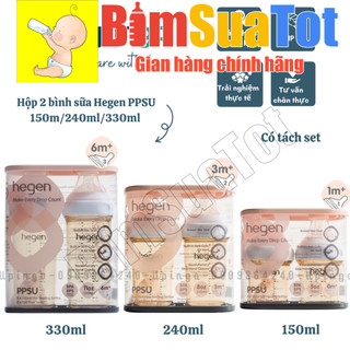 Bình sữa HEGEN PPSU 150ml/240ml/260ml/330ml (hàng chính hãng)