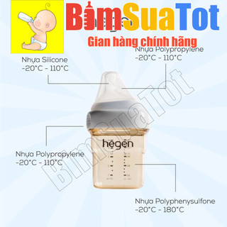 Bình sữa HEGEN PPSU 150ml/240ml/260ml/330ml (hàng chính hãng)