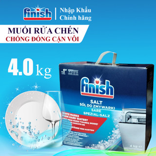 Muối Rửa Chén Bát Finish Giúp Làm Mềm Nước Chống Đóng cặn Nhập Khẩu Châu Âu Chính Hãng Hộp 4kg