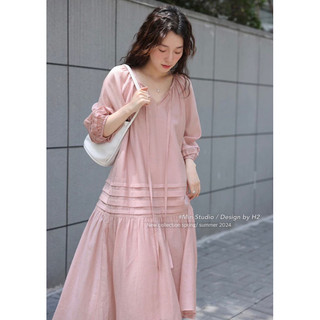 Đầm hồng bèo xếp ly tơ🫶🏻
