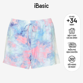 Quần đùi nữ mặc nhà hoạ tiết sắc màu iBasic HOMY025B