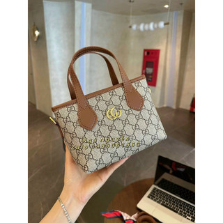 Túi xách dáng giỏ g.c size 18 kèm khăn có dây đeo chéo mẫu mới hot hit