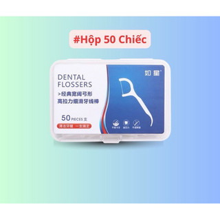 Tăm chỉ nha khoa hộp 50 cái, tăm chỉ nha khoa okamura