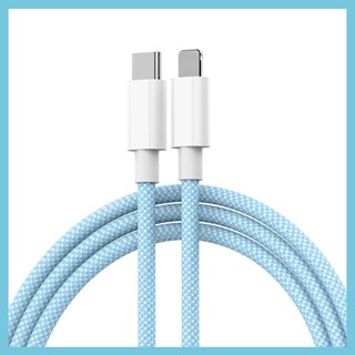 Dây cáp sạc nhanh  P.D 20w  bọc dù cáp 1m cho điện thoại 7plus x xsmax 11 12 13 14 15 pro max promax plus chanh xả shop