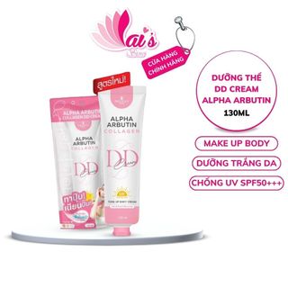 Kem dưỡng thể dd cream alpha arbutin collagen 130ml make up body bật tone, dưỡng trắng, spf50 pa+++