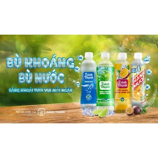 Chai Nước khoáng Đảnh Thạnh Lạt Ngọt Hương Chanh Chanh Muối Chanh Dây 430ml