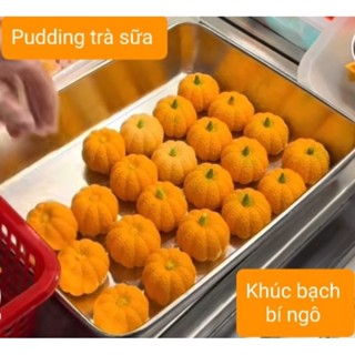 Khuôn silicon bí ngô làm chè trôi nước, thạch rau câu, pudding trà sữa, khúc bạch bí ngô siêu hot
