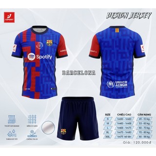 Barcelona sọc, quần áo bóng đá, đồ đá banh in tên, in lẻ in đội, in tên số theo yêu cầu, Barca HUNGSPORT TN