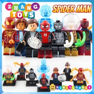 Đồ chơi Xếp hình người nhện Spider Man Far For Home Mysterio Maria Hill Hydro Man Ned Liz Minifigures Xinh X0266