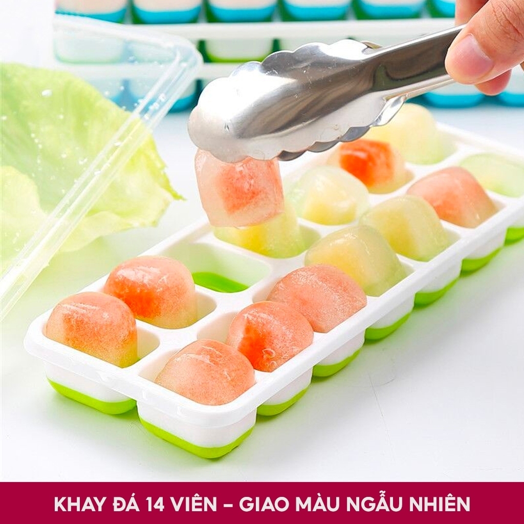Khay làm đá silicon có nắp đậy