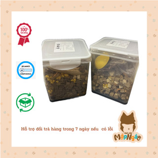 [ Hộp 660g ] Ức gà sấy khô mix hỗn hợp cá , chim ,trứng nhiều vị cho chó mèo thú cưng
