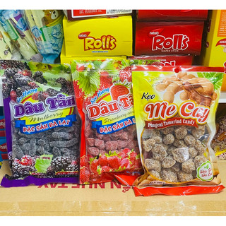 Kẹo ô mai me cay/dâu tằm/dâu tây đặc sản đà lạt túi 200g