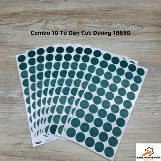 Combo 10 tờ giấy dán cực dương pin 18650 cách điện, cách nhiệt