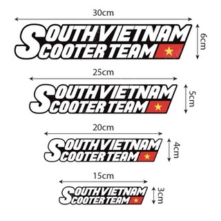 Tem South Vietnam Scooter Team Dán Xe Máy