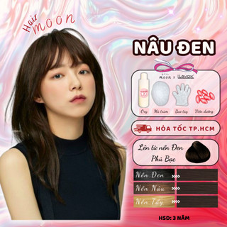 Set Thuốc nhuộm tóc Lavox màu NÂU ĐEN, phủ bạc, hạ nền tóc tẩy, Thuốc nhuộm tóc Moon Hair chính hãng