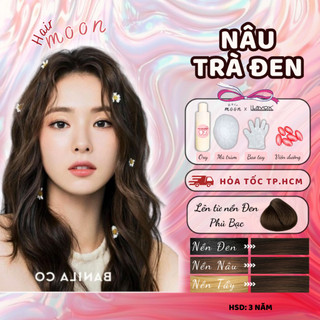 Set Thuốc nhuộm tóc Lavox màu NÂU TRÀ ĐEN, không tẩy tóc, phủ bạc, Thuốc nhuộm tóc tại nhà Moon Hair