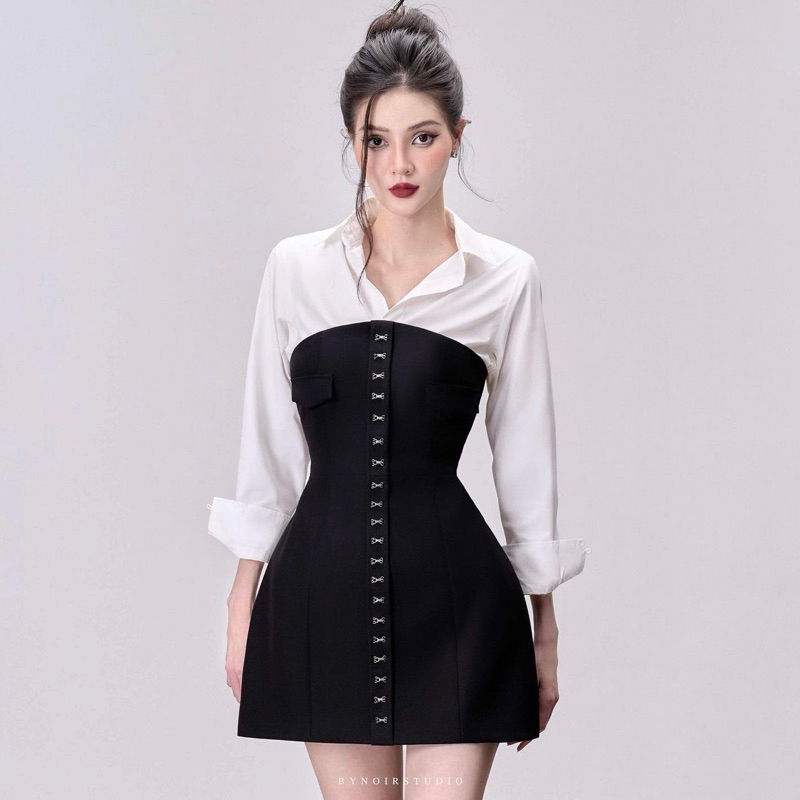 Yuki Dress - Váy Phối Sơ Mi - bynoir studio