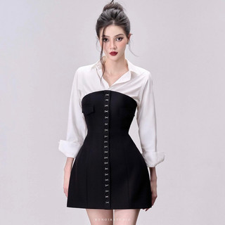 Yuki Dress - Váy Phối Sơ Mi - bynoir studio