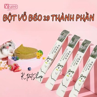 Bột vỗ béo hamster yee bột 29 thành phần giúp hamster tròn trịa hãng yee phù hợp cho các dòng hamster .....