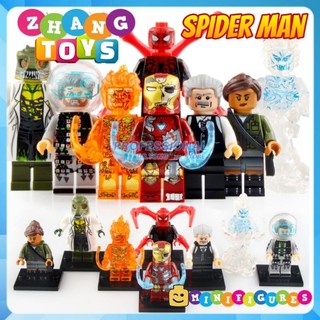 Đồ chơi Xếp hình mô hình gồm Spider-Man - Iron Man - Lizard - Mysterio Minifigures Xinh X0268