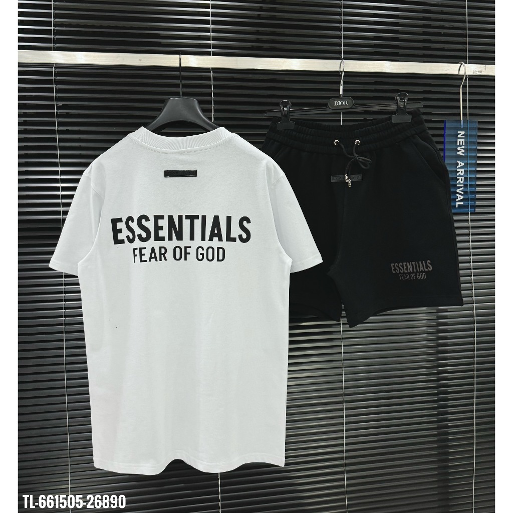 🔥Hot🔥Bộ ESSENTIALS in chữ lưng thiết kế hot trend Nam Nữ New 2024