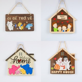 Bảng gỗ decor, bảng gỗ trang trí chủ đề gia đình, Family Siêu dễ thương