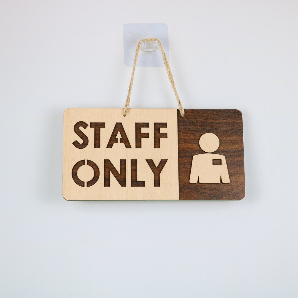 Bảng gỗ decor Staff Only Siêu dễ thương