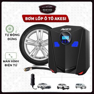 Bơm Lốp Ô Tô,Bơm Hơi 12V Chính Hãng AIKESI -  2 Loại Điện Tử Tự Ngắt Và Đồng Hồ Cơ Học (Có Đèn Pin)